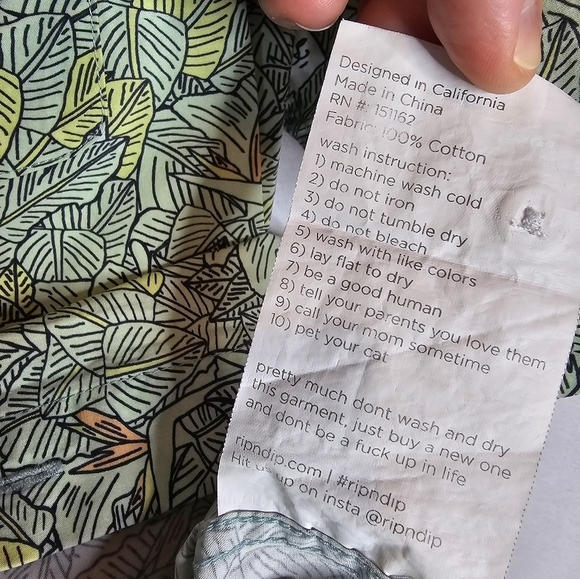 RIPNDIP Nermal Leaf Print Hawaiian Shirt - Picture 7 of 7